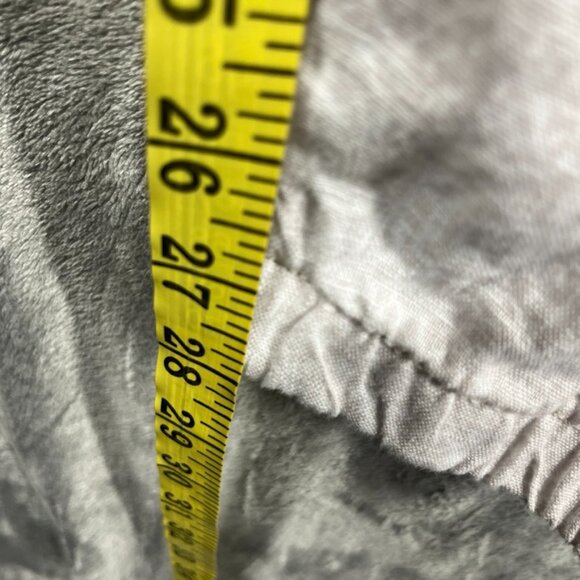 Athleta Linen Pants Jogger Womens Size 16 Gray Mirco Cheetah Abalone Summer - Picture 11 of 11